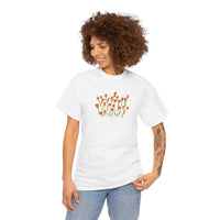 BonLeo Whimsical Garden  Red Flowers Tee.