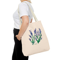 Whimsical Garden Tote Bag Purple Blooms