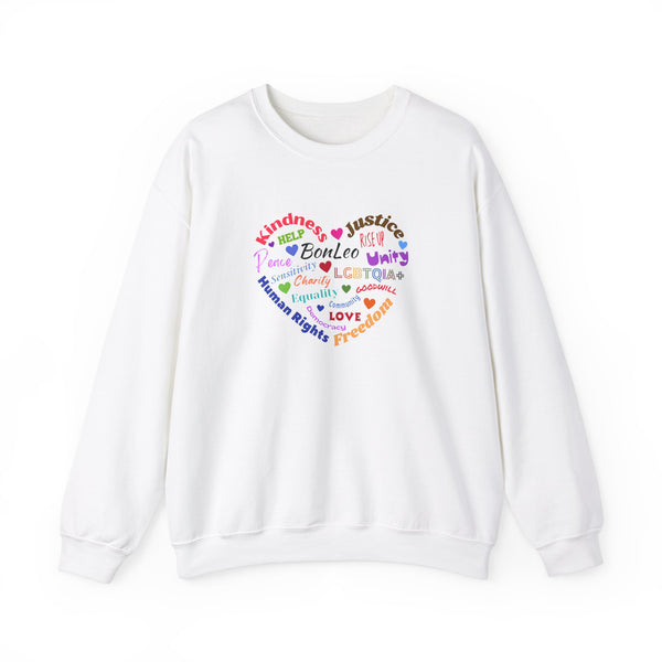 Love & Kindness BonLeo  Unisex Heavy Blend Crewneck Sweatshirt
