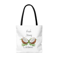 Fresh Young Coconut Polyester Tote Bag