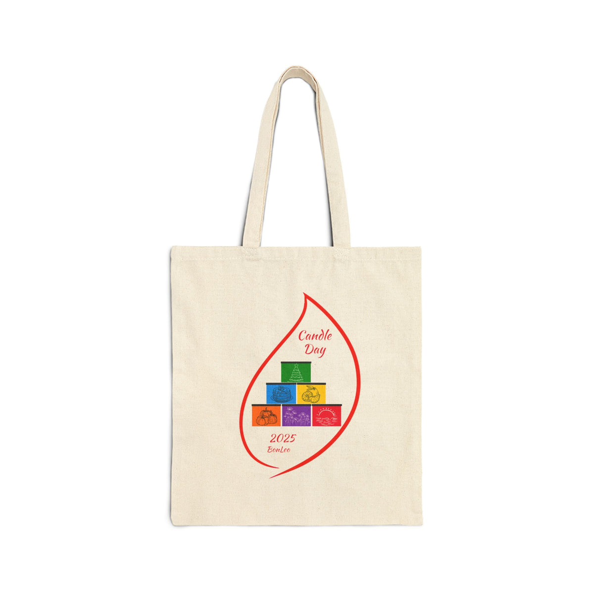 Candle Day 2025 Cotton Canvas Tote Bag by BonLeo