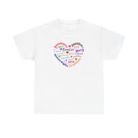 Unisex Heavy Cotton Tee - Love & Justice Graphic Tee for Pride and Equality