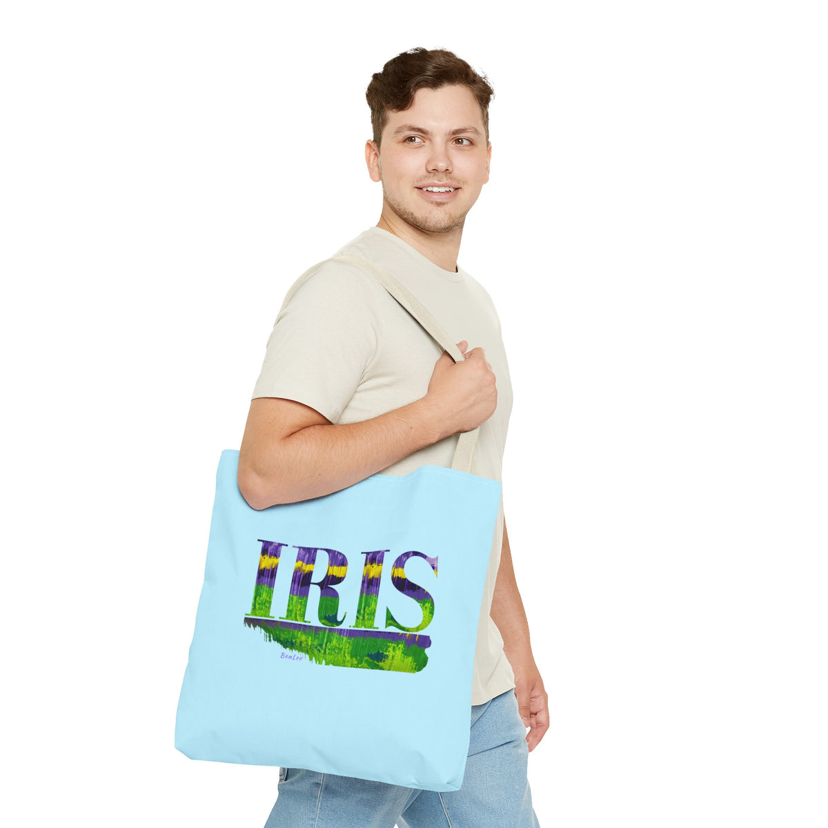 Iris Garden Tote In Purple and Green
