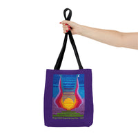 The Lyre (2015) Designed by Lenny Pinna Tote Bag in Purple