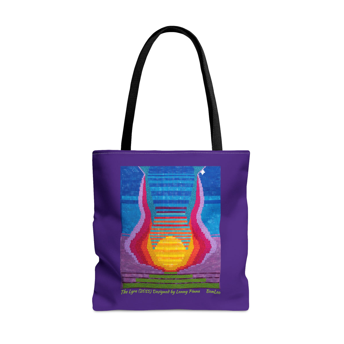 The Lyre (2015) Designed by Lenny Pinna Tote Bag in Purple