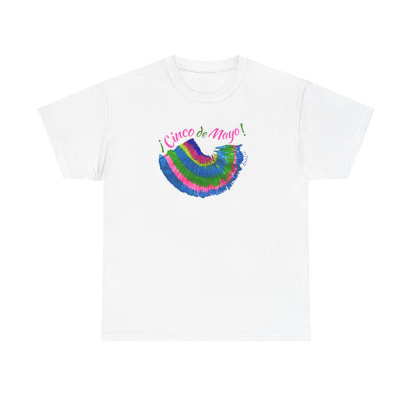 Cinco de Mayo Unisex Heavy Cotton Tee in Pink and Blue