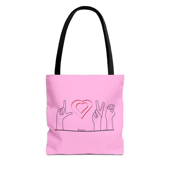 ALS Love Tote In Pink