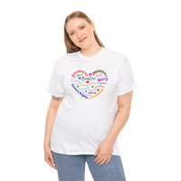 Unisex Heavy Cotton Tee - Love & Justice Graphic Tee for Pride and Equality