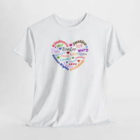 Unisex Heavy Cotton Tee - Love & Justice Graphic Tee for Pride and Equality