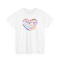 Unisex Heavy Cotton Tee - Love & Justice Graphic Tee for Pride and Equality
